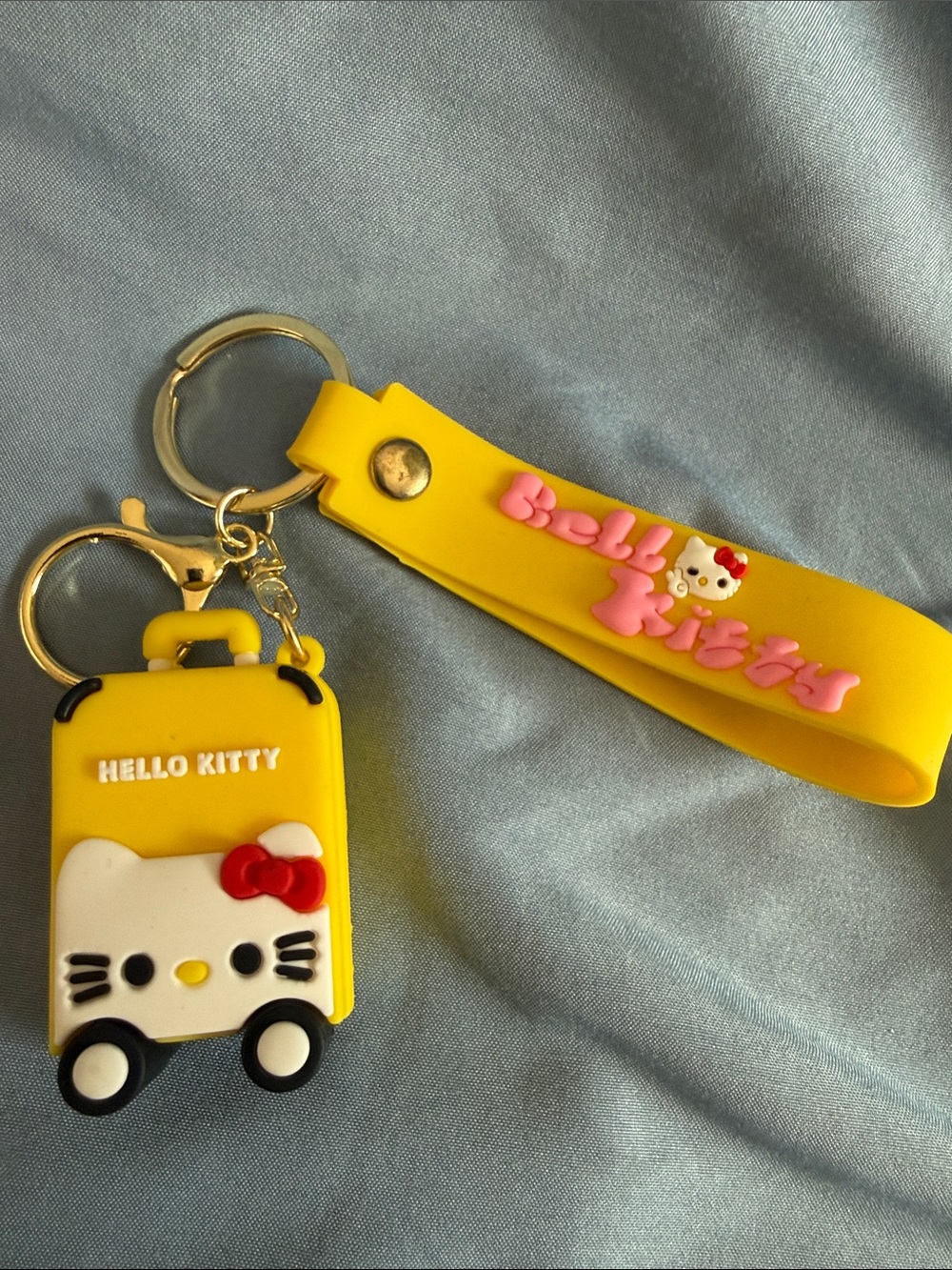 Hello Kitty Silicone Keychain Strap and Luggage Charm
